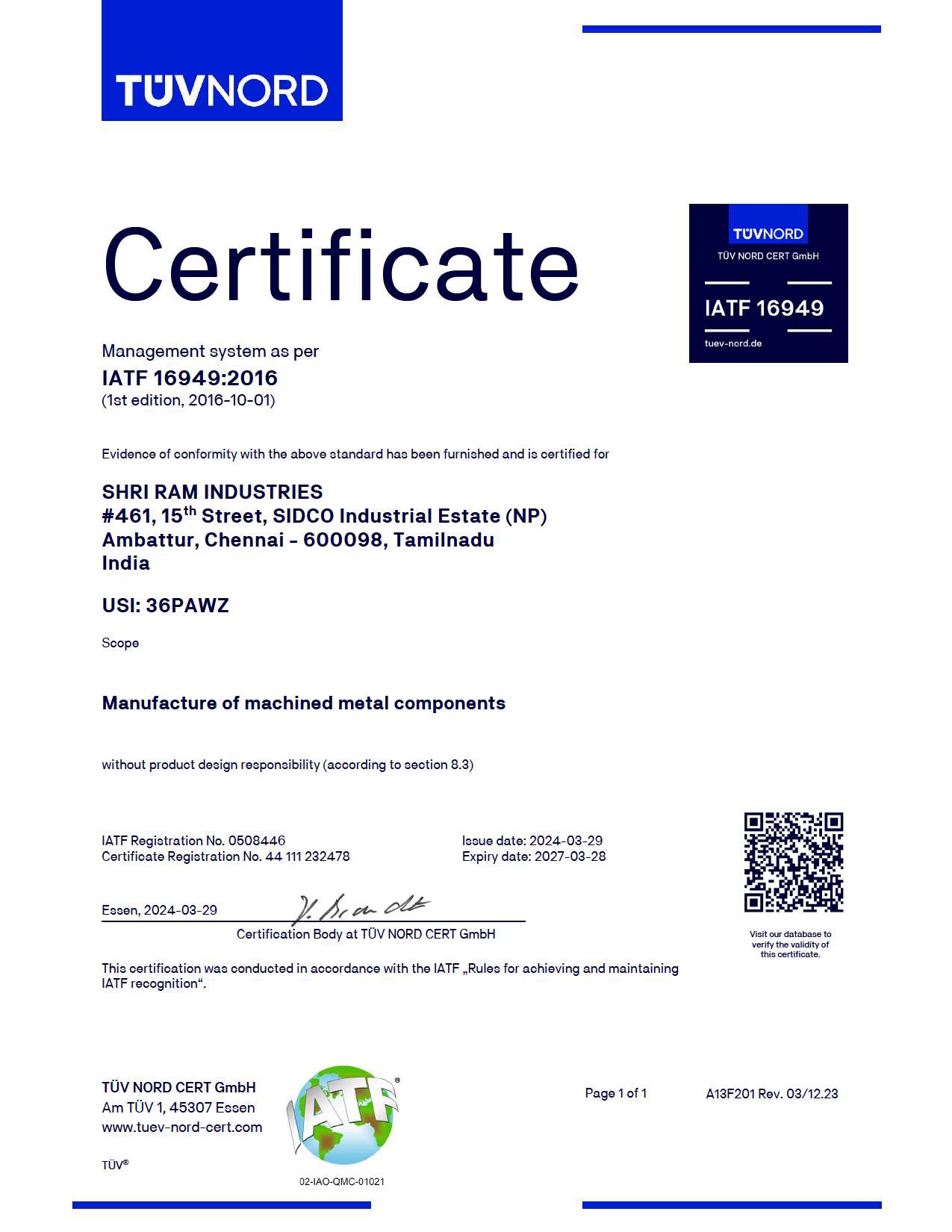 Certificate